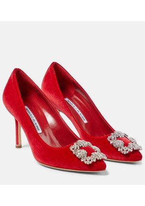 Manolo Blahnik Hangisi velvet pumps