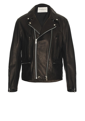 Undercover Leather Double Rider Jacket in Black - Black. Size 2 (also in 3).