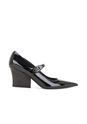 Valentino Garavani V Logo 75 Lockette Mary Jane Pump in Nero - Black. Size 36 (also in 36.5, 38.5).