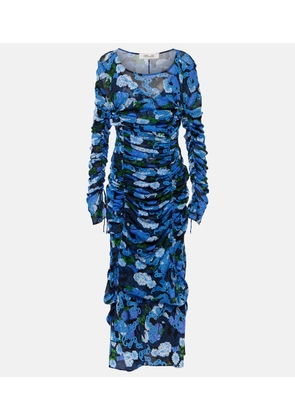 Diane von Furstenberg Corinne printed mesh midi dress