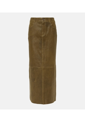 Stouls Beth leather midi skirt