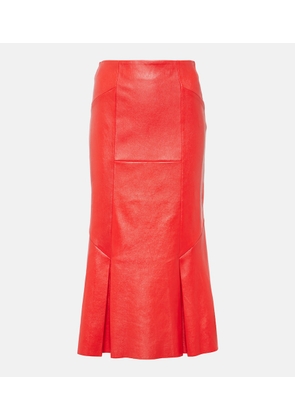 Stouls Lola leather midi skirt