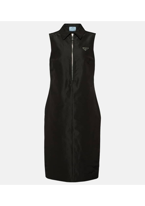 Prada Half-zip silk-blend midi dress