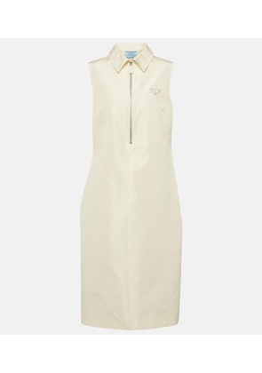 Prada Half-zip silk-blend midi dress