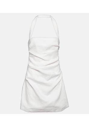 SIR Noemi halterneck linen minidress