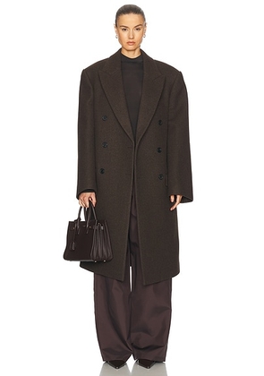 WARDROBE.NYC Hb Coat in Dark Brown - Chocolate. Size L (also in S).