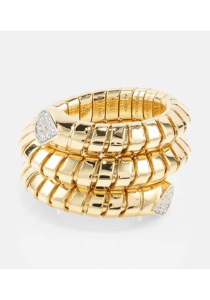 Marina B Trisola 18kt gold ring with diamonds