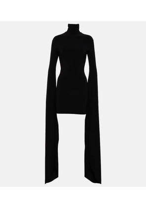 Norma Kamali High-neck jersey minidress