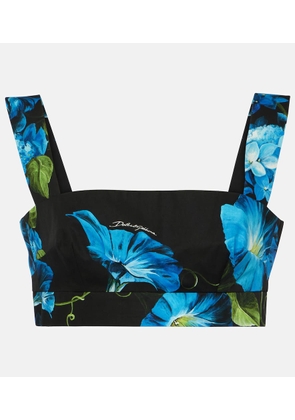 Dolce&Gabbana Floral cotton bra top