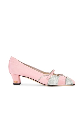 Valentino Garavani Bowow Pump in Bubble & Silver Shade - Rose. Size 36.5 (also in 40).