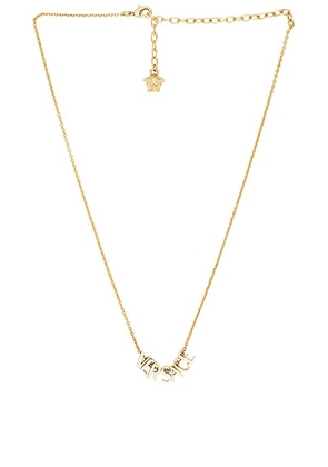 VERSACE Metal Necklace in Versace Gold - Metallic Gold. Size all.