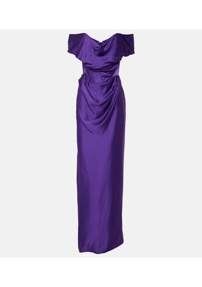Vivienne Westwood Off-shoulder bustier satin gown