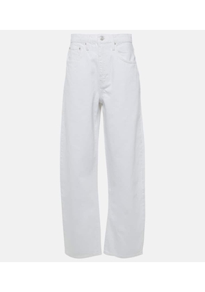 Frame Long Barrel high-rise barrel-leg jeans