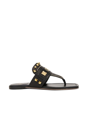Valentino Garavani Plaster Caster Thong Sandal in Nero - Black. Size 36 (also in 36.5, 37.5, 38.5, 39.5, 40).