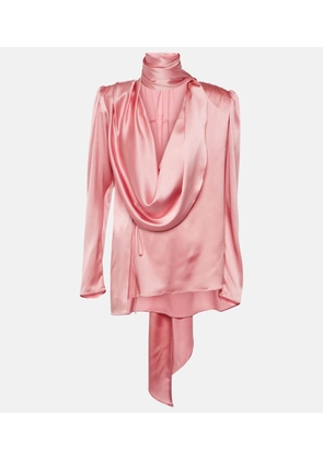 Magda Butrym Draped silk-blend blouse