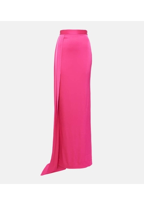 Alex Perry Draped satin maxi skirt