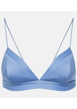 Alex Perry Triangle satin crepe bra top