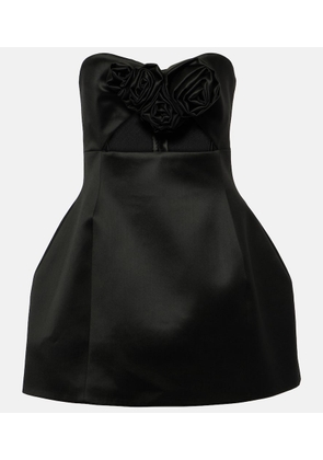 Magda Butrym Floral-applique bustier minidress