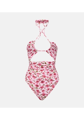 Magda Butrym Floral halterneck swimsuit
