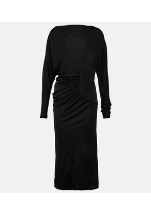 Khaite Oron ruched jersey maxi dress