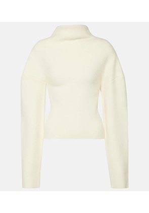 The Row Enoch asymmetric wool turtleneck sweater