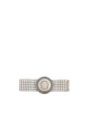 VERSACE Hair Clip in Silver & Palladium - Metallic Silver. Size all.