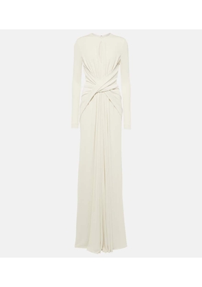 Elie Saab Gathered cutout jersey gown