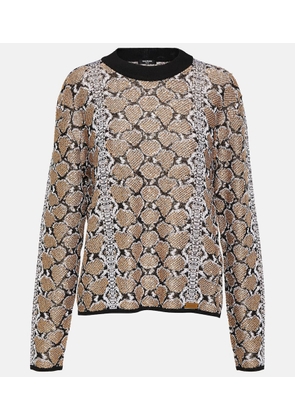 Balmain Snake-effect jacquard sweater
