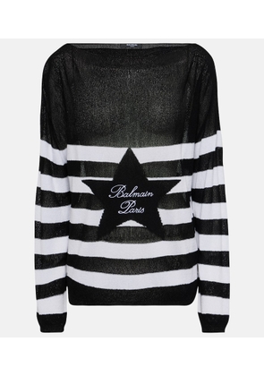Balmain Logo striped sweater