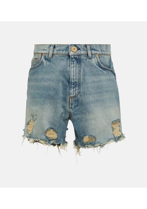 Balmain Distressed denim shorts