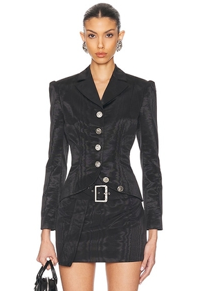 Wiederhoeft Moire Jacket in Black - Black. Size 6 (also in ).