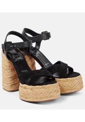 Christian Louboutin Super Calakala 130 suede espadrille sandals