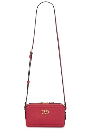 Valentino Garavani Alltime Mini Camera Case Bag in Rosso - Red. Size all.