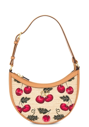 Valentino Garavani V Logo Signature Mini Hobo Bag in Naturale  Multicolor  & Natural Camel - Tan. Size all.