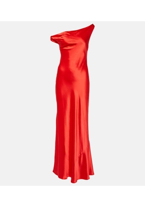Staud Ashanti one-shoulder satin gown