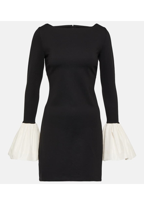 Staud Hawthorne taffeta-trimmed minidress