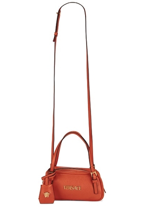 VERSACE Mini Shoulder Bag in Papaya-versace Gold in Papaya & Versace Gold - Orange. Size all.