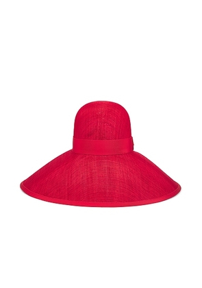 Valentino Garavani Large Brim Hat in Rosso & Antique Brass - Red. Size 56 (also in 57).