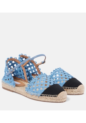Aquazzura Sunburst raffia espadrille sandals