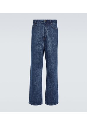 Dries Van Noten Marble-wash wide-leg jeans