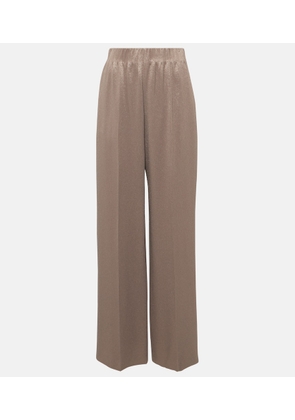 Fforme Maud high-rise metallic wide-leg pants