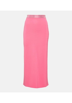 David Koma Crystal-embellished midi skirt