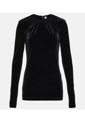 Toteme Gathered velvet top
