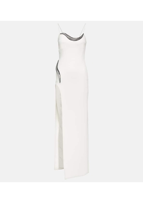 David Koma Embellished crepe jersey gown