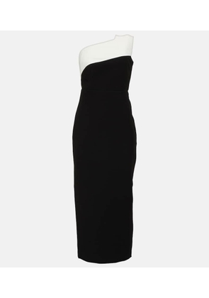 Roland Mouret Strapless crepe midi dress
