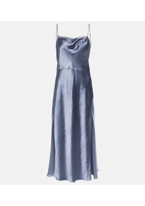 Vince Satin and organza slip dress
