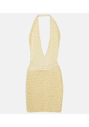Aya Muse Sequined halterneck mini dress