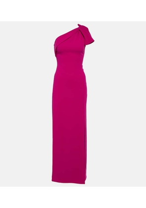 Roland Mouret Bow-detail one-shoulder cady gown