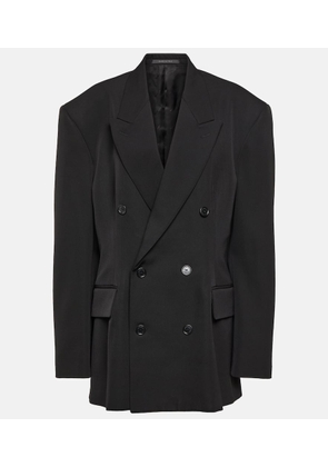 Balenciaga Cinched double-breasted wool blazer