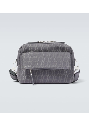 Christian Louboutin Zip N Flap logo jacquard messenger bag